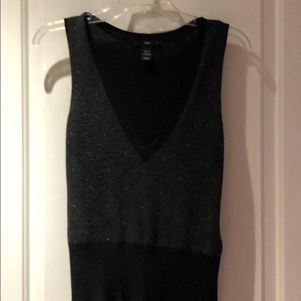 Black and grey sweater vest